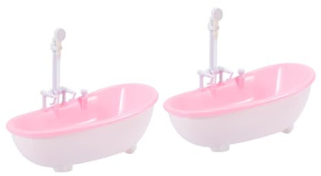 JOINPAYA 2stücke Puppenbadewanne mit Elektrischer Wassersprühfunktion für Puppen Badespielzeug für Kleinkinder Attrappe Einer Badewanne