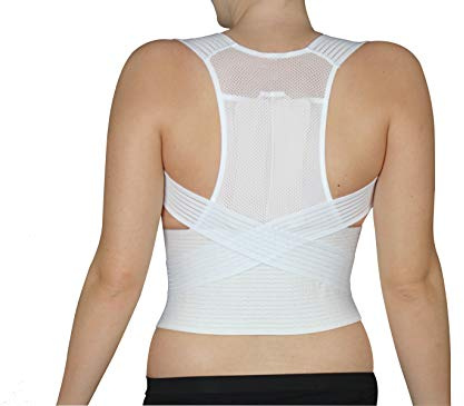 Correcteur de posture avec ceinture de soutien dorsal pour homme et femme avec matériau thermorégulateur