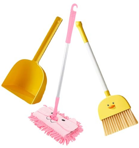 TOPPERFUN Escoba y Recogedor Set Para Herramientas De Limpieza Prácticas y Coloridas
