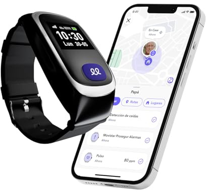 Durcal Reloj de Teleasistencia botón de Llamada SOS Conectado 24h a la Central de Emergencias