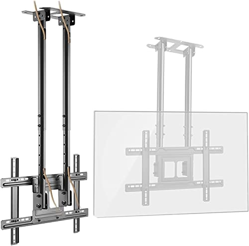 Floating TV Stand, Multifunction TV Wall Mount Double Pole Ceiling TV Mount, Full Motion Hanging TV Mount Bracket, For 37-80 Inch Flat And Curved TVs Up To 70kg TV Mount TV Stand