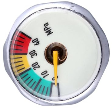 DECORNIJIA Pressure Gauge with Easy-to-read Dial with Luminous Display Copper 25mm M8 Thread 40mpa High Pressure Measuring Barometer for Fire Extinguishers and Oxygen Tanks