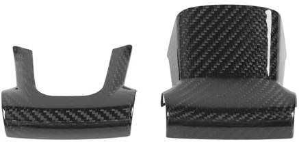 TKSE ratt-underbeklädnad, kolfiberinnerplåt, U-formade dekorativa klistermärken, ersättnings-innerbeklädnad för 500 312 2020 till 2023, glänsande 3K-twill, 2 stycken