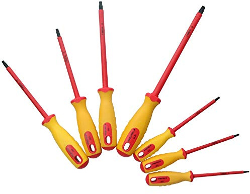 VDE Lot de 7 tournevis Torx isolés T10 – T40 pour électricien ou voiture hybride