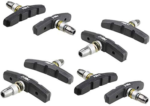 Bremsschuhe, 4 Paar (8 Stück), Modell Classic, für V-Brake, 70 mm, schwarz