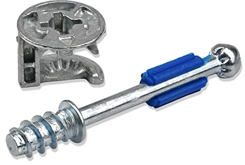 Mprofi MT® 50 X Connettore Eccentrico Raccordi a Camme Ø15mm - Connettori per Mobili a Eccentrico - Viti per Mobili - Giunzioni per Mobili - Tirante Eccentrico per Cassetti, Mobili, Armadi