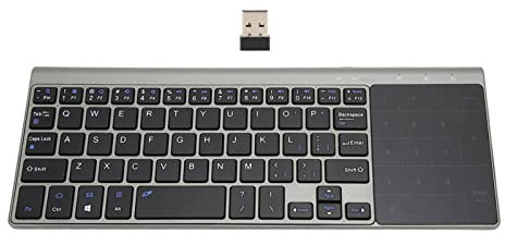 ciciglow Wireless Keyboard, 2in1 2.4G Wireless Keyboard with Touchpad and USB Receiver, Cordless Keyboards for Notebooks, Computers, TV Boxes