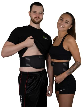 eaglefit - Effektiver EMS-Belt Bauchtrainer für Zuhause – Fitness Bauchmuskeltrainer Trainingsgerät für gezieltes Bauch & Rücken Training (Elektrostimulation) Bauch Trainer Gürtel elektrisch inkl. App