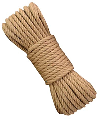 ZEALMAX Natürliches Juteseil, 50 m, 8 mm, Hanfseil für Kunsthandwerk, Geschenkverpackungen, Haus, Garten, Hof, dekorative Seile