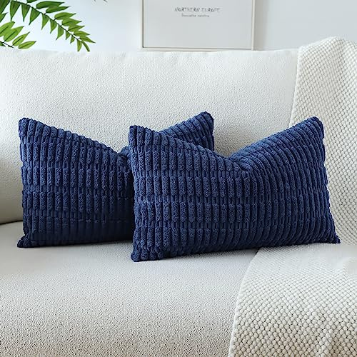 JOTOM Funda de Cojines de Pana 40x60 cm 2 Piezas Funda de Almohada de Sofá Decorativo para Silla Cama Dormitorio Sala de Estar Oficina