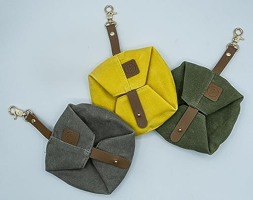 Otto&Son Cuenco Plegable de Tela para Perro, Bebedero de Tela para Perro, comedero para Mascota de Tela, Cuenco de Comida para Perro, Bebedero para Mascotas de Lona, Bebedero para Mascotas 1L (Verde)