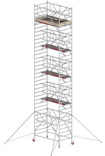 Altrex | Trabattello mobile RS TOWER 42 largo con Safe-Quick® | piattaforma in legno | lunghezza 1 |85 m | altezza di lavoro 11 |20 m