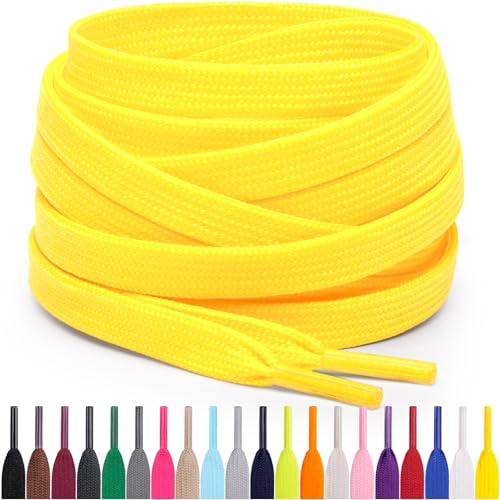 Miscly Cordones Planos para Zapatillas, Disponibles en Varias Tallas y Colores