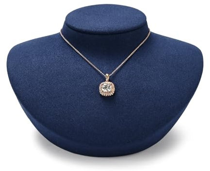 Oirlv Bleu Microfibre Petits Accessoires Pour Bijoux PréSentoir Pour Bijoux Buste Collier（TT30706）