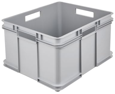 keeeper Transport Box With Carrying Handles, Euro-Box XXL, 52 X 43 X 28 Cm, Bruno Eco Line, Grey (Eco Stone Grey)