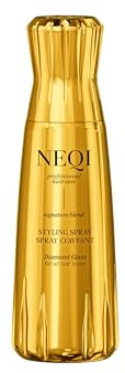 NEQI DIAMOND GLASS Spray capelli lisci termoprotettivo 180ml - Spray lucentezza per capelli lisci e setosi - Protezione dall’umidità, Effetto Capelli di Vetro - Made in Italy