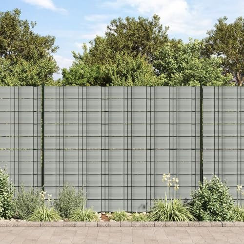 Tidyard Brises-Vues de Jardin 10 pcs Gris Pierre 252,5x19 cm PVC