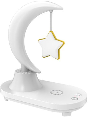 Uxsjakjsd Bluetooth-Lautsprecher, LED-Nachttischlampe, Kabelloses Aufladen des Mobiltelefons, Intelligentes Geschenk zum Valentinstag,