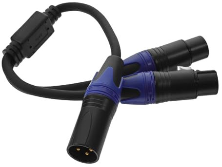 ibasenice Xlr-splitterkabel Stecker Buchsen Patchkabel Für Mikrofonkabel Aufnahmegeräte Xlr-kabel Sauerstofffreies Kupfer Doppelt Abgeschirmt