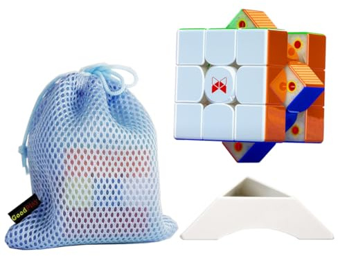 Oostifun Wind Tornado V3M V3 M Prioneer Version 3x3 UV beschichtetes magisches Tuch bedeckt 3x3x3 Wettbewerb Magic Puzzle Cube Mehrfarbig Stickerless für einen Würfel Stand für Würfel Tasche