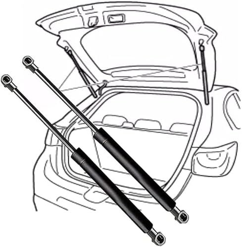 MDYGMM Gasfeder Dämpfer Heckklappe für Peugeot 206 CC 2000-2010(OEM-9637115080)-44.8cm, 2 Stück Gasdruckfeder Heckklappendämpfer Ersatz, Hubstütze Gasdruckfeder Stoßdämpfer