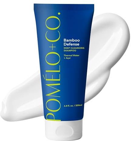 Pomélo+Co. Bamboo Defense Tiefenreinigungsshampoo 200ml - mit Bambus | Haarshampoo mit Aloe Vera für erfrischte Kopfhaut - gründliche Reinigung bei fettigem Haar und Ansatz