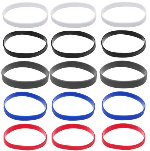 Uonlytech 50 St Stretchiga Silikonarmband i Flera Färger Bekväma Vattentäta och Justerbara Armband för Evenemang Fester och Sport Idealiska Personliga och Anpassningsbara Festfavoriter för