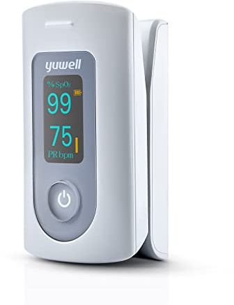 yuwell Saturimetro da Dito Professionale OLED, Pulsossimetro Misuratore Saturazione dell'Ossigeno nel Sangue, Ossimetro Monitoraggio della Frequenza del Polso, Batterie Incluse