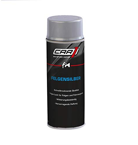 CAR1 Felgensilber Schutzlack Glanz Felge Felgen Silber Lafckierung Aufbereitung Schutz Lack Stahl Leichtmetall Alu Aluminium 400 ml