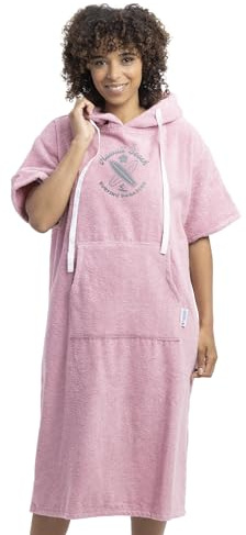 HOMELEVEL Badeponcho Unisex - Surf Poncho aus 100% Baumwolle - Handtuch für Erwachsene - Bademantel für Damen und Herren - Badetuch mit Kapuze