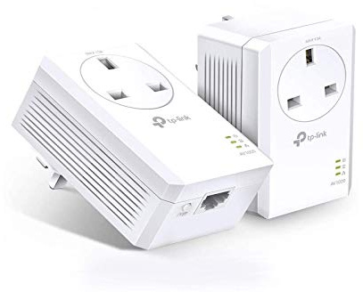 TP LINK AV1000 GIGABIT WIRED HIGH SPEED POWERLINE STARTER KIT TL-PA7017PKIT PLUG