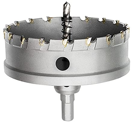 Meccion Hålsåg i metall, volframkarbid, hålskärare för rostfri stålplåt, metall, legering, järn och trä (100 mm)