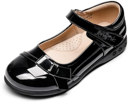 DREAM PAIRS Barn Skolskor för Flicka Merceditas Ballerinas Mary Jane Partyskor Födelsedag Klä upp Skor Halkfria SDFL2210K, Svart Päls, 38.5 EU