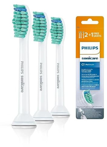 Philips Sonicare Lot de 3 têtes de brosses à dents électriques soniques ProResults Standard, Blanc (modèle HX6013/10)