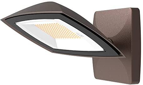 HALO ARFL Watt Equivalence Bronze, Outdoor Integrated LED Architectural Residential Floodlight Dusk to Dawn 1700 Max Lumens