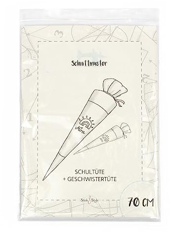 Schnittmuster aus Papier für Schultüte 70 cm