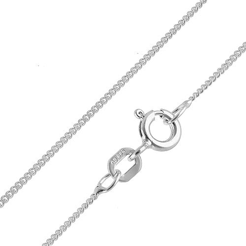 trendor Feine Panzerkette 925 Silber-Kette 1,1 mm Halskette 15675 | Schmuckstück für Damen und Herren, eleganter Halsschmuck,