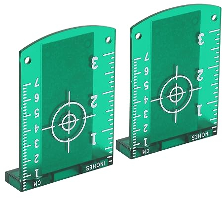 Uadme Target Laser, Targetboard Laser Magnetico con Riflettori, Target per Livelle Laser, per l'allineamento del Livello della Linea Laser, dello Strumento di Misurazione Laser, Alta visibilità