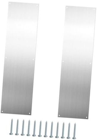 BESTonZON Edelstahl Türblatt Schutzplatte Türverstärkung Metallplatte Rostfrei Langlebig Für Innen Und Außen Türschutz Praktisch Einfache Montage