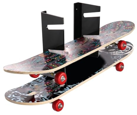 Skateboard Racks, Acryl Wand Halterung, 3 lagige Skateboard Halter Snowboard Display Ablage Regal für Deck, Longboard, Standard Skateboards, Mini Cruiser Skateboard