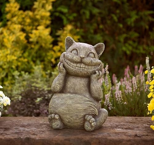 Cheshire Cat Garden Figure | Alice in Wonderland Heavy Resin Home Ornament Statue