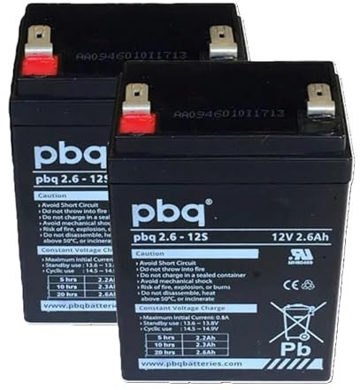 Generic 2 x 2.6ah -12v PBQS MOBILITY HOIST BATTERIES, RECHARGEABLE, 12 MONTHS WARRANTY…