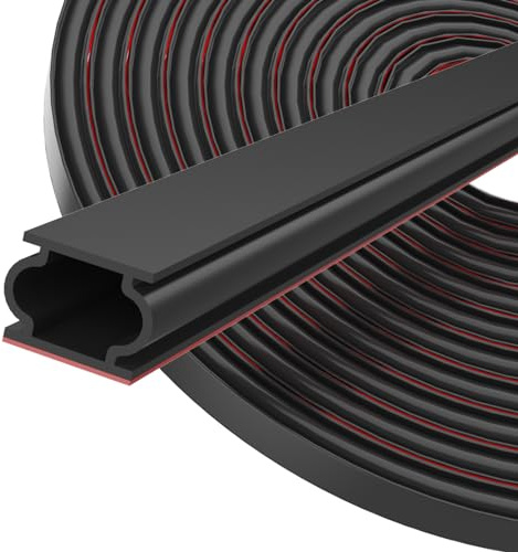 Türdichtung Dichtungsband Selbstklebende 12mm(B)*8mm(D)/10m(L) | Türrahmen Dichtung Flexibel, Wasserdicht Dichtungsstreifen Dichtungsgummi,Gummidichtung Abdichtungsband Schwarz