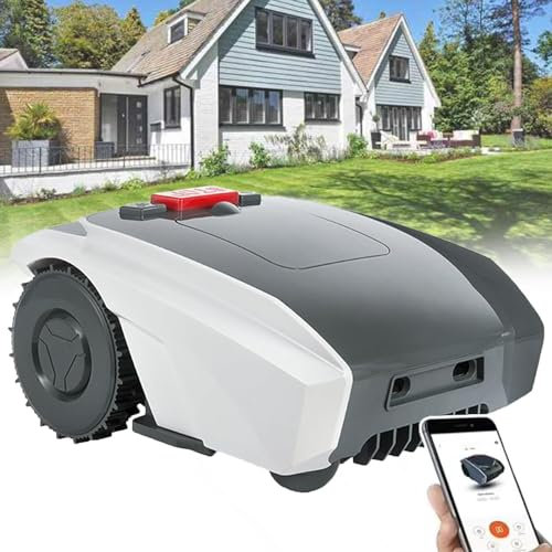 Dfdieratve Robotic Lawn Mower for Precise Boundary Wire Break Detection, Automatic Lawnmower with Smart Navigation,and APP-Controlled Systematic Mowing, Covering up to 0.3Acres with 25% Slope Support