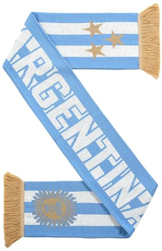 Argentinien-Fußball-Strickschal (Streifen)