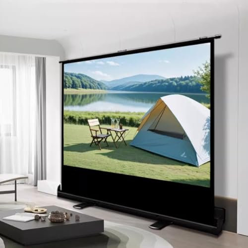 ZIUSFAC Tischplatte Projektionswand Mini Beamer Leinwand HD Leinwand 20 30 40 60 Zoll Projektionsvorhang Mobile Projektion Leinwand Für Business Freiluftkino(60-4:3)