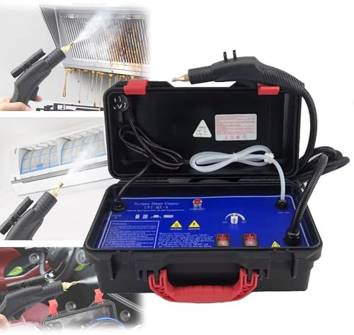 guoyjmm Pulitore a Vapore Portatile, Macchina per la Pulizia a Vapore Portatile ad Alta Temperatura per Uso Domestico, Bagno, Malta, Piastrelle, Cucina, Grasso, spazi Vuoti, Dettagli Auto,110V-1700W