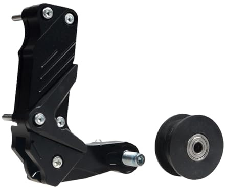 Duroecsain Tenditore per catena per motociclette - Regolatore automatico in lega di alluminio regolatore a rullo regolatore,Tenditore per catena per moto resistente e pratico per la maggior parte