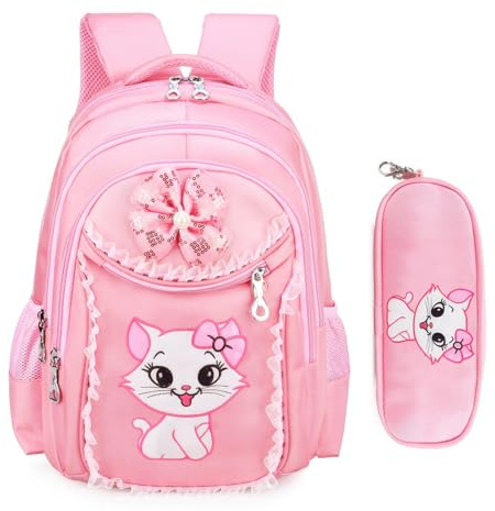 Voici et Voila barnryggsäck flickor klass 1–3 skolväskor flickor skolryggsäck skolväska för flickor barnryggsäck skola grundskola, 5599-fen, 45x32x15cm