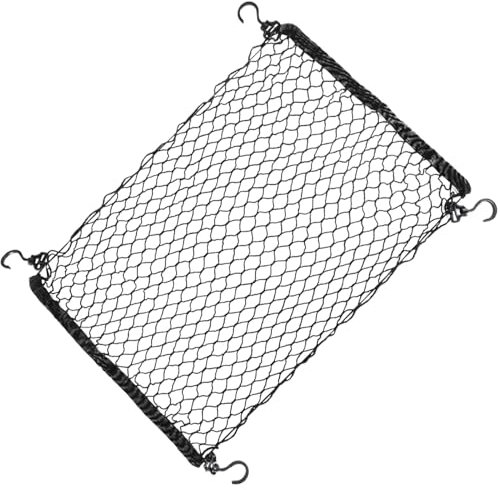 Red de almacenamiento para maletero de coche – Red de almacenamiento elástica para equipaje, organizador de malla resistente para equipaje de coche para , camión o maletero, elástico negro